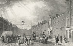 Farringdon Street et la prison de Fleet, 1830