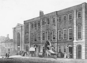 Vue sud du Théâtre Royal dans Portugal Street, Lincolns Inn Fields, 1811 - Thomas Hosmer after Shepherd
