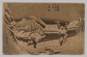 Kambara : Neige du soir - after Utagawa Hiroshige