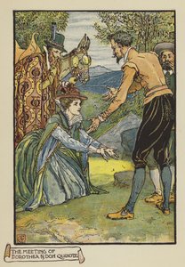 La rencontre de Dorothée et Don Quichotte - after Walter Crane