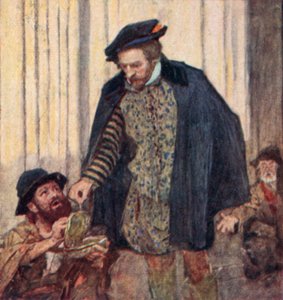 Shakespeare donne un sou à un mendiant