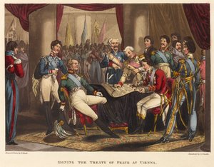 Signature du traité de paix à Vienne, 1818