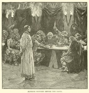 Alphège amené devant les Danois - after William Henry Margetson