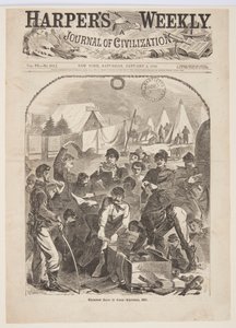 Boîtes de Noël au camp – Noël, 1861 - after Winslow Homer
