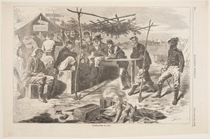 Action de grâce au camp - after Winslow Homer