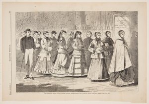 La promenade matinale – École de jeunes filles se promenant dans l