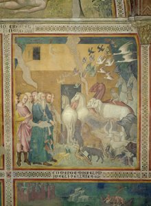 Noé conduisant les animaux dans l