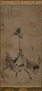 Maître Chan à dos de mule - anonymous 