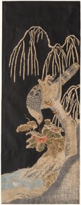 Faucon sur un saule - attributed to Isoda Koryūsai