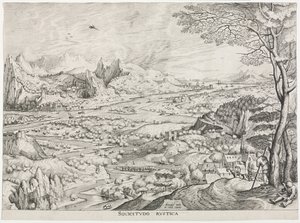 Les Grands Paysages : Solicitudo Rustica - attributed to Jan van Doetechum