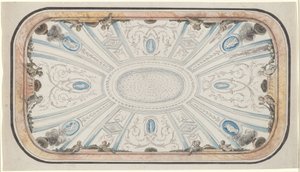 Conception pour un plafond - attributed to Mauro Antonio Tesi