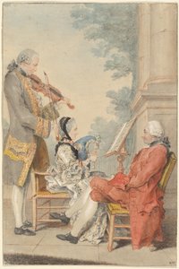 Monsieur et Madame Blizet avec Monsieur Le Roy l