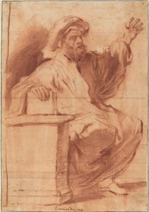 Prophète assis - called Guercino Follower of Giovanni Francesco Barbieri