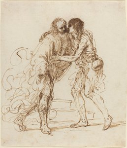 Le retour du fils prodigue - called Guercino Giovanni Francesco Barbieri