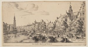 Le Noorder Marckt avec le Kerck, extrait de Vues d