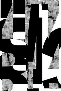 Formes abstraites de lettres monochromes - cartissi