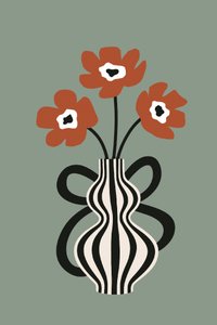 Vase abstrait « Poppy » - cartissi