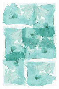 Formes abstraites bleu sarcelle - cartissi
