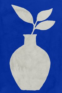 Vase botanique bleu - cartissi