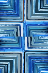 Flux géométrique bleu