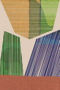 Formes rayées colorées - cartissi