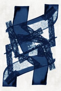 Formes abstraites bleu profond