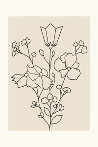 Lignes florales élégantes - cartissi