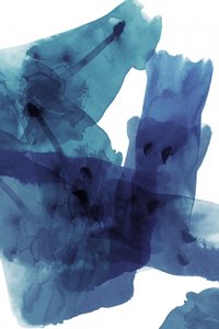 Lavage abstrait bleu fluide - cartissi