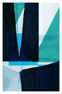 Formes géométriques bleues modernes
