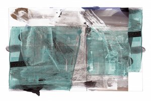Formes abstraites modernes bleu sarcelle - cartissi