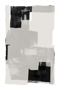 Géométrie monochrome en touches de pinceau