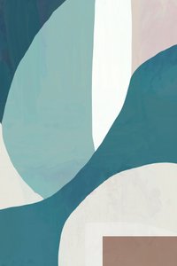 Formes organiques bleu sarcelle