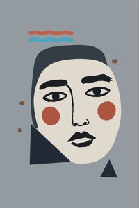 Portrait abstrait serein