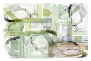 Formes abstraites dans des tons verts doux - cartissi