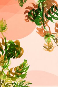 Abstrait de feuilles tropicales délicates - cartissi
