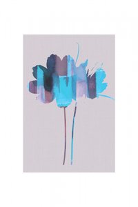Abstraction « Fleur bleu sarcelle » - cartissi