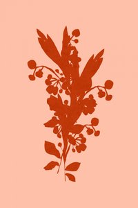 Silhouette florale en terre cuite - cartissi