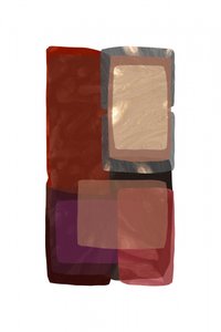 Blocs géométriques aux couleurs chaudes