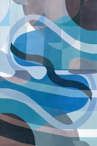 Formes bleues ondulées