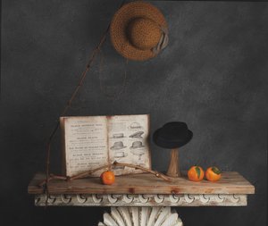 Nature morte avec un chapeau vintage