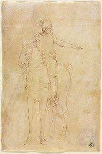 Figure armée à cheval - circle of Vittore Carpaccio