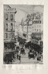 Rue Saint-Lazare, Paris - copy after Augustin Pajou