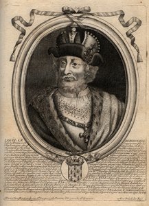 Portrait de Louis Ier le Pieux (778-840), roi de France - Gravure de 