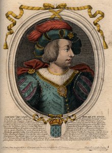 Portrait de Louis V le Fainéant (967-987), roi de France - Louis V le Fainéant (967-987) gravure de 