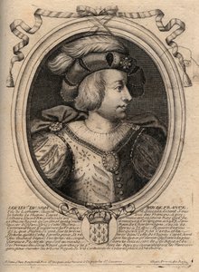 Portrait de Louis V le Fainéant (967 - 987), roi de France - Louis V le Fainéant (967-987) gravure tirée de 