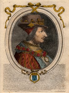 Portrait de Louis XI (1423-1483), roi de France - Portrait de Louis XI de France (1423-1483), roi de France - gravure tirée de 