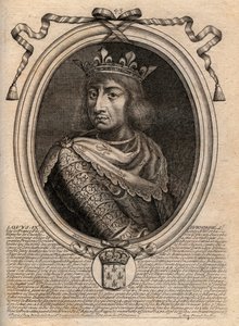 Portrait de Saint Louis (Saint-Louis, Louis IX (1214-1270) - Saint Louis IX (1214-70) roi de France - Gravure de 