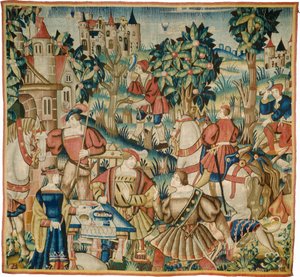 Le Retour de la Chasse - design and cartoon Flemish 16th Century, probably Tournai; woven in Tournai in an undetermined workshop