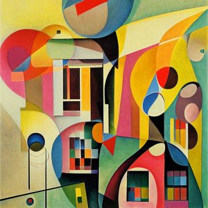 Formes géométriques multicolores