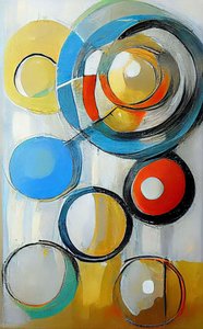 Cercles abstraits multicolores